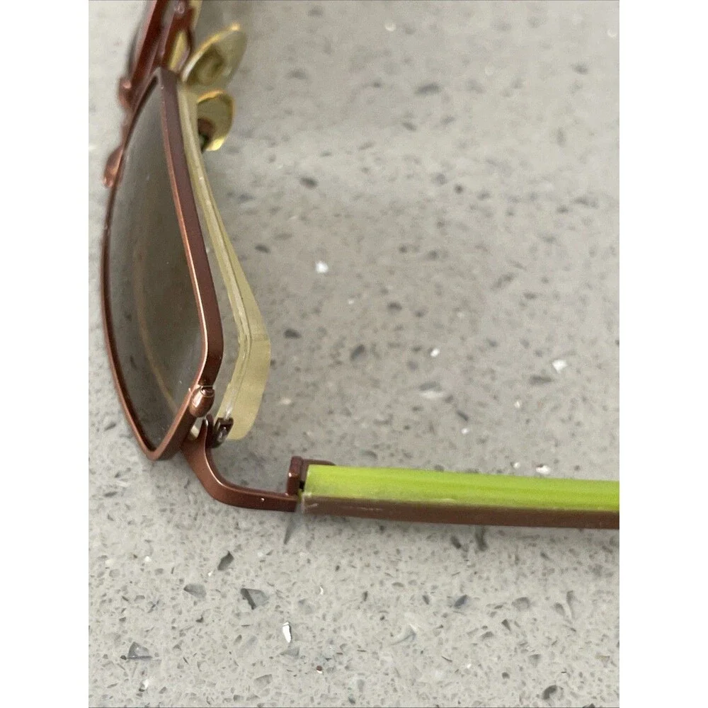 EASYCLIP MOD O1049 BROWN GREEN EYEGLASSES FRAMES ONLY 48-17-140 10 Sunglasses